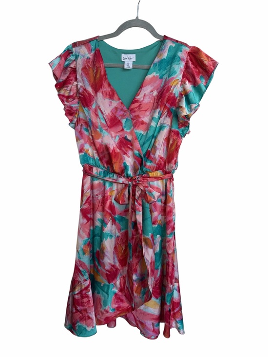 Dresses & Skirts - Nicole Miller Colorful Abstract floral pattern faux wrap Dress Size Medium